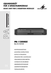 Monacor PA-1200EX Consejos De Seguridad