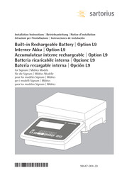 Sartorius Option L9 Instrucciones De Instalación