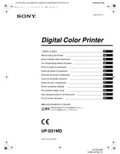 Sony UP-D21MD Manual Del Usario