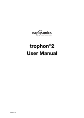 Nanosonics trophon 2 Manual Del Usuario