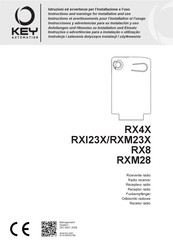 Key Automation RX4X Instrucciones Y Advertencias Para Su Instalación Y Uso