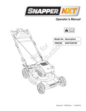 Snapper NXT ENXT22875E Manual Del Operador