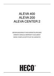 Heco ALEVA CENTER 2 Modo De Empleo Y Garantia