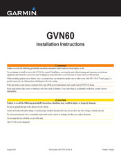 Garmin GVN60 Instrucciones De Instalación