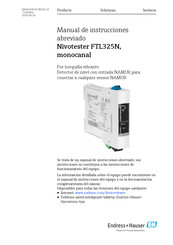 Endress+Hauser Nivotester FTL325N Manual De Instrucciones Abreviado