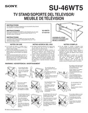 Sony SU-46WT5 Manual De Instrucciones