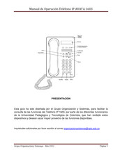 Avaya 1603 Manual De Operación