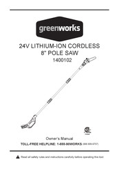 GreenWorks 1400102 El Manual Del Propietario