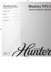 Hunter TIPO  2 Manual De Installatión Y Operatión
