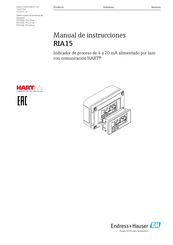 Endress+Hauser RIA15 Manual De Instrucciones