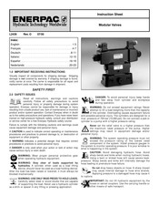 Enerpac VEA-15600-D Hoja De Instrucciones