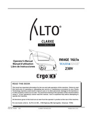 Alto CLARKE ErgoEX IMAGE 16ix Libro De Instrucciones