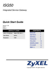 Zyxel ISG50 Guia De Inicio Rapido
