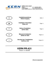 KERN PR-A31 Manual De Instalación