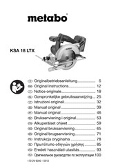 Metabo KSA 18 LTX Manual Original