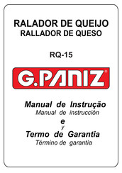 G. Paniz RQ-15 Manual De Instrucción Y Término De Garantía