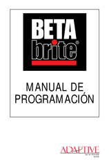 Adaptive BETA brite Manual De Programación