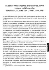 Sekonic DUALMASTER L-558 Manual De Usuario