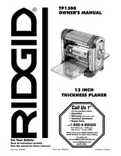 RIDGID TP1300 Manual Del Usuario