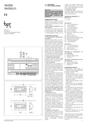 Bpt VA 200.01 Instrucciones Para La Instalación