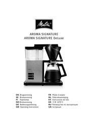 melitta AROMA SIGNATURE DeLuxe Instruciones De Uso