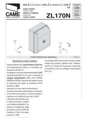 CAME ZL170N Manual De Instrucciones