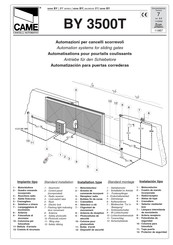 CAME BY Serie Manual De Instrucciones