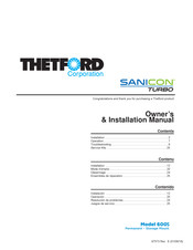 Thetford SANICON TURBO 600S Manual Del Propietario Y Instalación