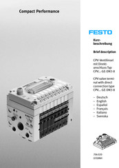 Festo CPV -GE-DN3-8 Serie Instrucciones Para El Usuario