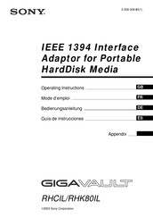 Sony GIGAVAULT RHCIL Guía De Instrucciones