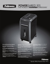 Fellowes POWERSHRED 90S Instrucciones
