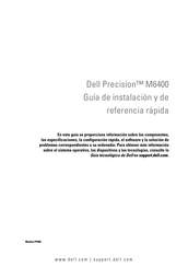 Dell Precision M6400 Guía De Instalación Y De Referencia Rápida