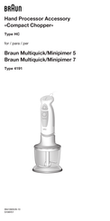 Braun Multiquick 7 Guia De Inicio Rapido
