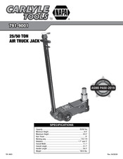 Napa Carlyle Tools 791-9001 Manual De Instrucciones