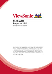 ViewSonic PLED-W500 Guia Del Usuario