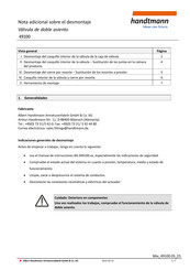 Handtmann 49100 Nota Adicional Sobre El Desmontaje