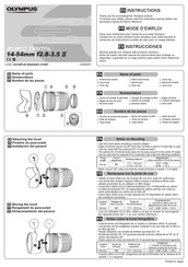 Olympus ZUIKO DIGITAL 14-54mm f2.8-3.5 II Manual De Instrucciones