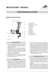 3B SCIENTIFIC PHYSICS U10362 Instrucciones De Uso