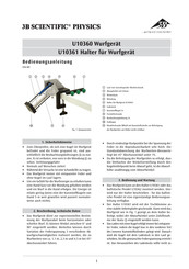 3B SCIENTIFIC PHYSICS U10361 Instrucciones De Uso