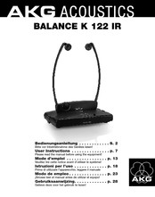 AKG Acoustics BALANCE K 122 IR Instrucciones Para El Usuario