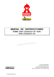 ABRATOOLS FORTEX MACHINERY FTX-1000x410-TO DCR Manual De Instrucciones