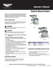 Vollrath MIN0022 Manual Del Operador