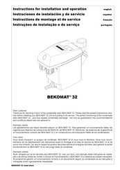 BEKOMAT 32 Instruciones De Instalación Y De Servicio