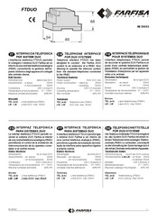 Farfisa FTDUO Manual Del Usuario