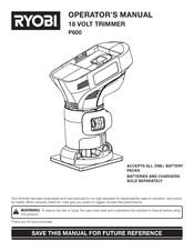 Ryobi P600 Manual Del Operador