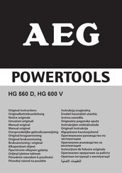 AEG HG 560 D Manual Original