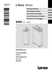 Lenze E84AZESR Serie Instrucciones Para El Montaje