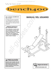 Weslo bench400 Manual Del Usario