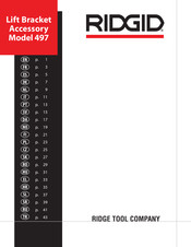 RIDGID 497 Manual De Instalación