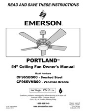 Emerson PORTLAND CF965BS00 Manual Del Usuario